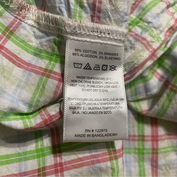Southern Proper Pink Green Henning Shirt Stretch Long Sleeve Button Down Plaid - Picture 3 of 5